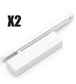 Autres Bandeau Ferme portes double à force réglable 1 à 3 tirant gauche blanc Ensemble 2 Vantaux