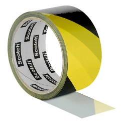 Scotch Bande de marquage noir et jaune, 50 mm x 33 m x 0,15 mm