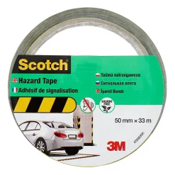 Scotch Bande de marquage noir et jaune, 50 mm x 33 m x 0,15 mm