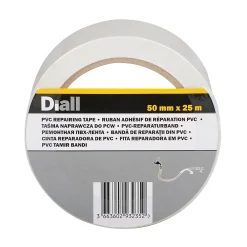 Diall Ruban Adhésif-Bande de réparation PVC blanche, 50 mm x 25 m