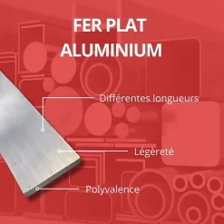Comment Fer Barre aluminium plate 50mm ep 3 mm, Longueur : 2 metres -