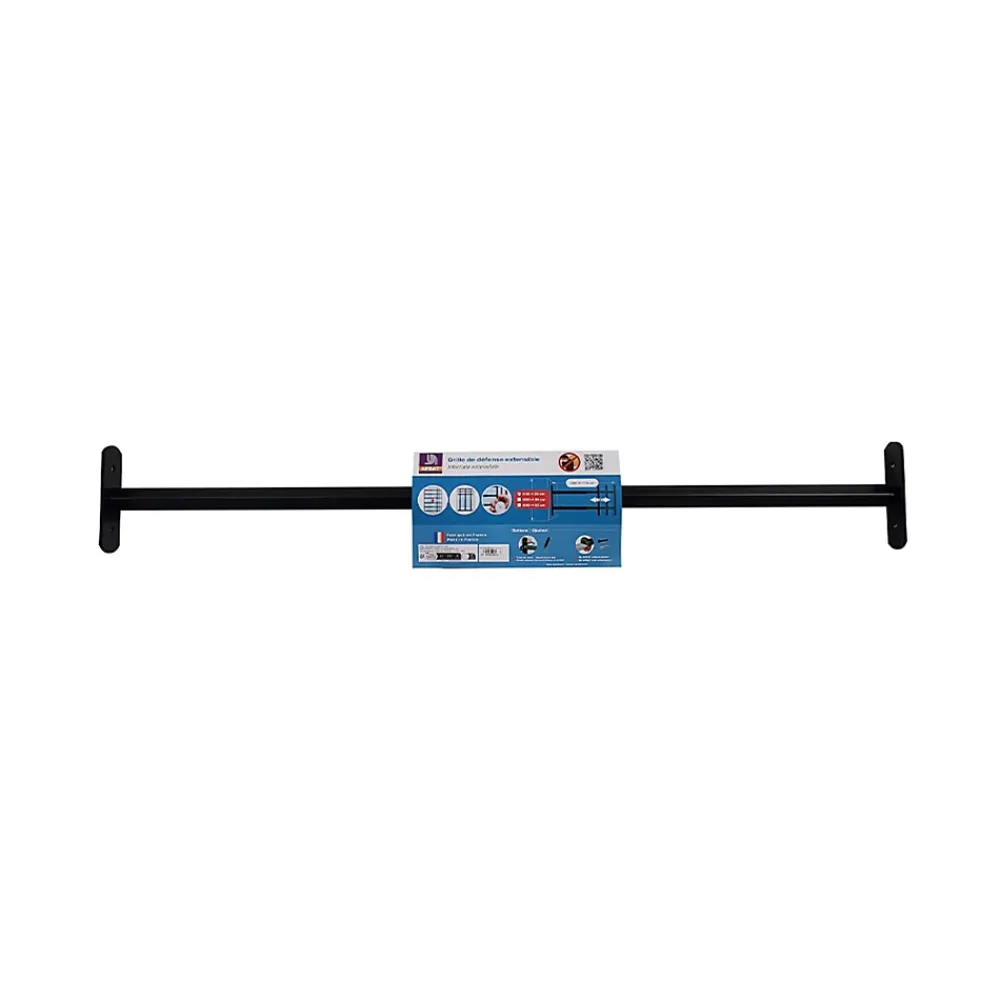 Afbat - Tb Industrie Sas Barreau télescopique de fenêtre, acier noir, Afbat, L.90 à 170 cm