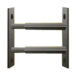 Mottez 2 barreaux télescopiques de fenêtre, acier noir, , L.55 à 103 cm