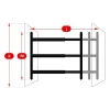 Afbat - Tb Industrie Sas Grille De Défense Pour Fenêtre-3 barreaux télescopiques de fenêtre, acier noir Afbat, L.90 à 170 cm