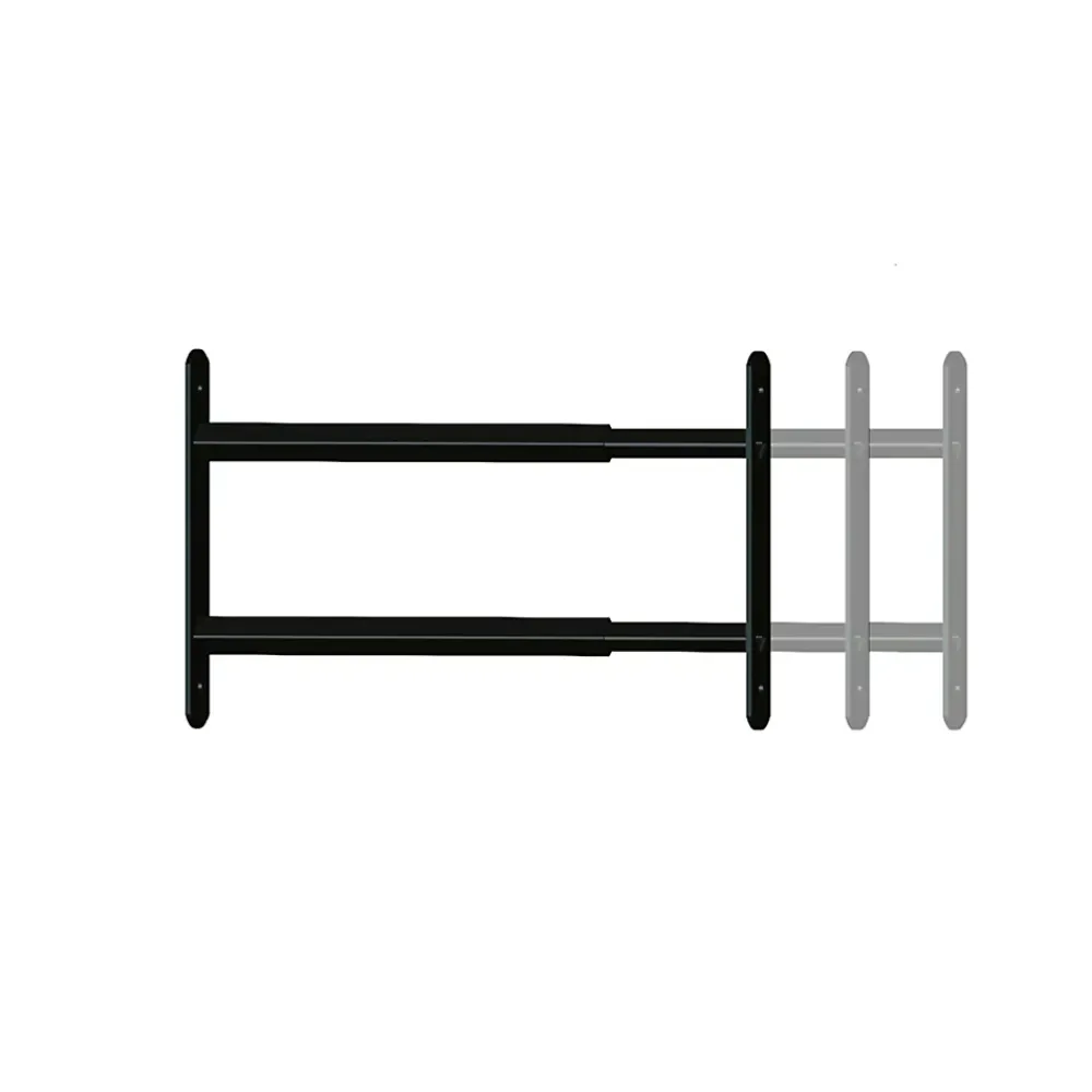 Afbat - Tb Industrie Sas 2 barreaux télescopiques de fenêtre, acier noir, Afbat, L.48 à 90 cm