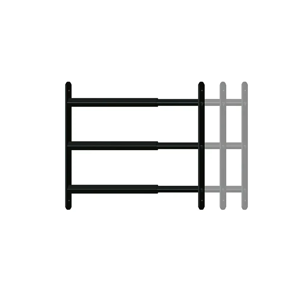 Afbat - Tb Industrie Sas 3 barreaux télescopiques de fenêtre, acier gris anthracite, Afbat, L.48 à 90 cm
