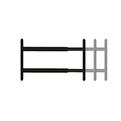 Afbat - Tb Industrie Sas Grille De Défense Pour Fenêtre-2 barreaux télescopiques de fenêtre, acier noir, Afbat, L.90 à 170 cm