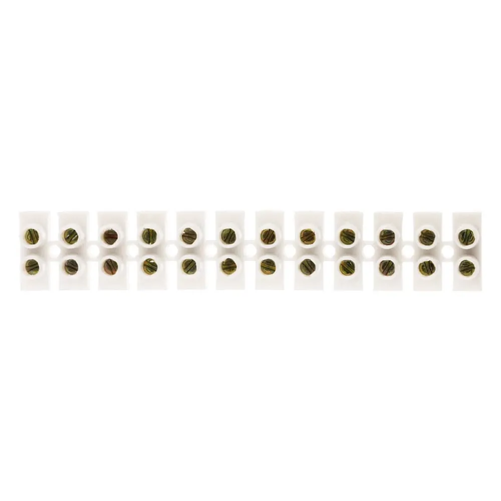 Zenitech Barrette 12 plots section 4mm² - Blanc -