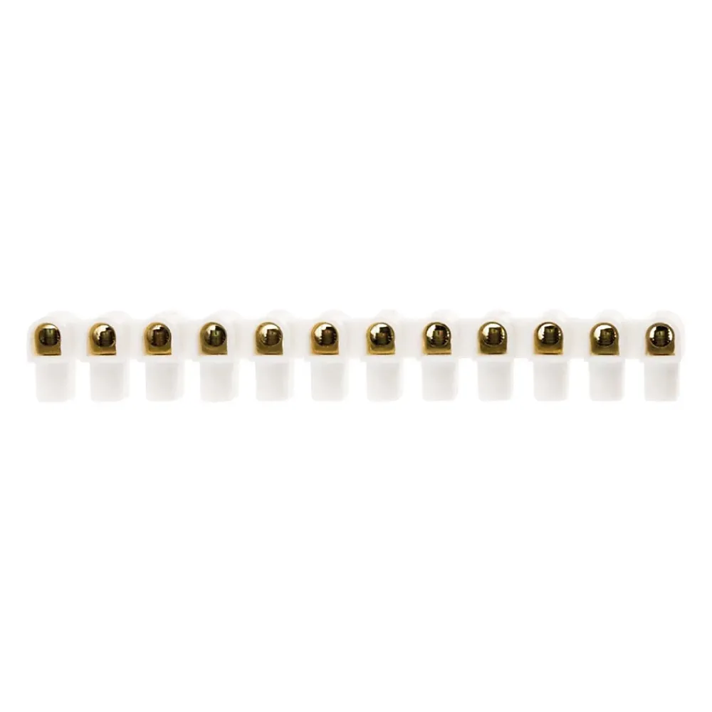 Zenitech Barrette 12 plots section 4mm² - Blanc -