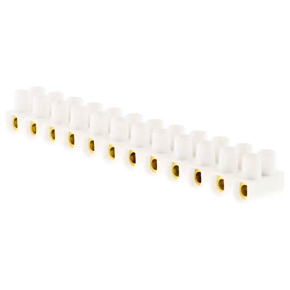 Zenitech Barrette 12 plots section 4mm² - Blanc -
