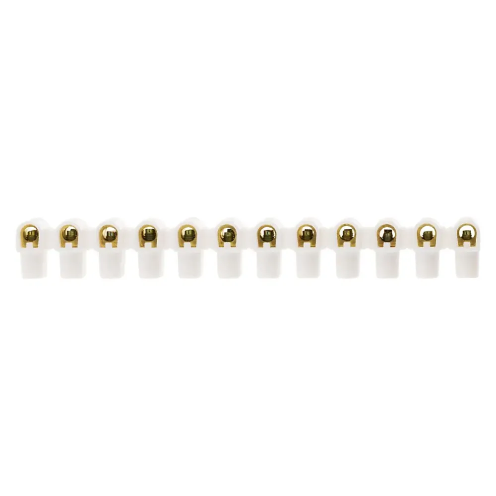 Zenitech Accessoire De Raccordement-Barrette 12 plots section 6mm² - Blanc -