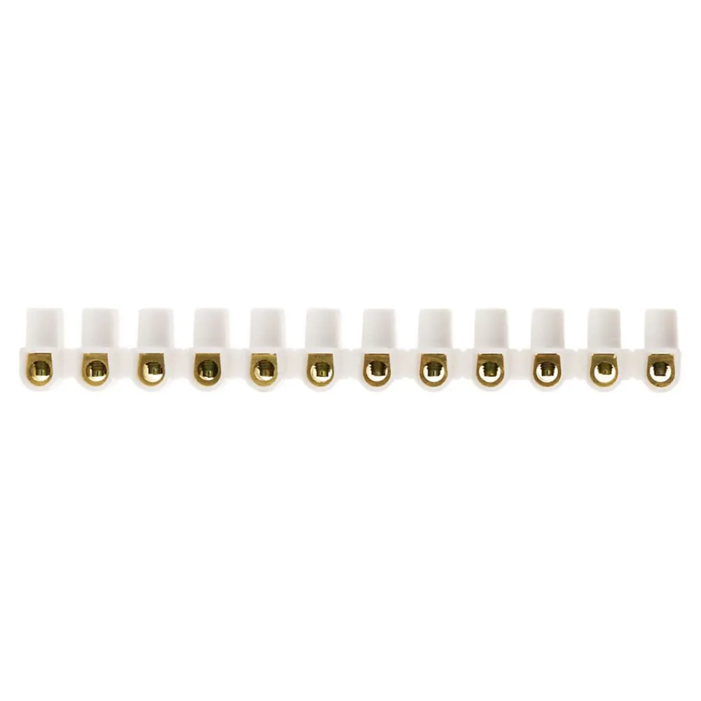 Zenitech Accessoire De Raccordement-Barrette 12 plots section 6mm² - Blanc -
