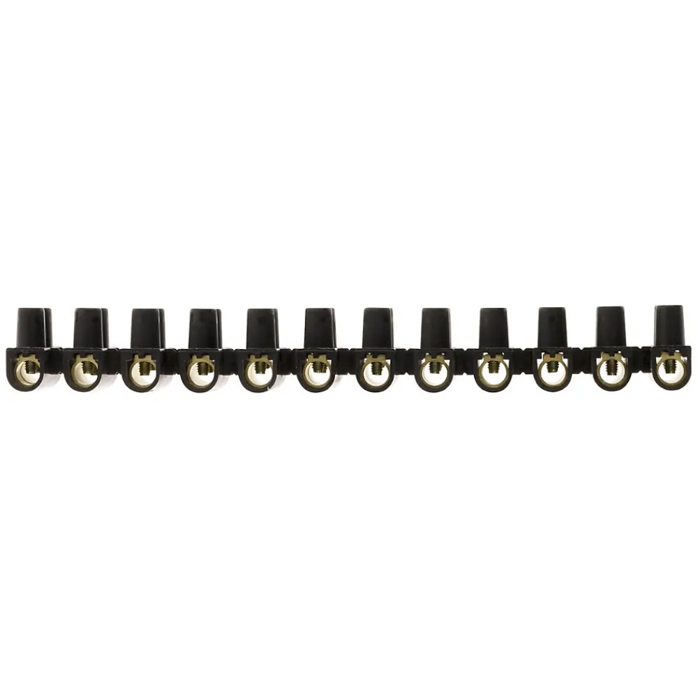 Zenitech Barrette 12 plots section 25mm² - Noir -