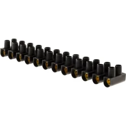 Zenitech Barrette 12 plots section 25mm² - Noir -