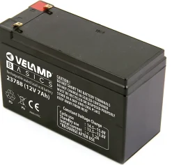 Velamp Batterie au plomb rechargeable 12V 7Ah. Connecteurs FASTON
