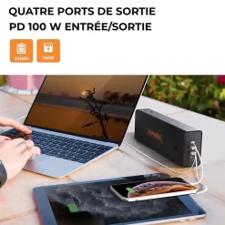 Runhood Station Électrique-Batterie Modulaire EB324 - 324 Wh + Module USB UE256 - Recharge Rapide et Polyvalente