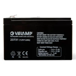Velamp Batterie rechargeable au plomb 12V 12Ah