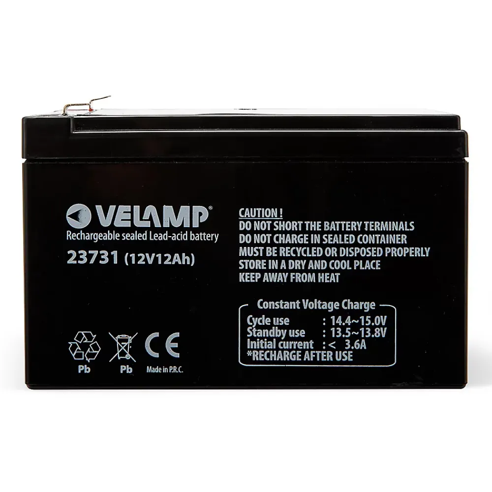 Velamp Batterie rechargeable au plomb 12V 12Ah