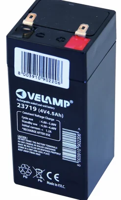 Velamp Pile Rechargeable-Batterie rechargeable au plomb 4V 4Ah