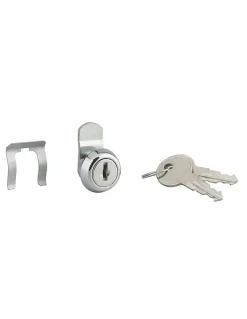 Thirard Batteuse avec came pour boîte aux lettres, nickel, longueur 9.7mm, ép.1 à 5,5 mm max, 2 clés -