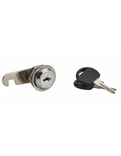 Thirard Serrure De Meuble|Serrure De Meuble-Batteuse avec came pour boîte aux lettres, nickel, longueur 18mm, 2 clés -