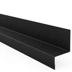 Le Profileur Français Profilé-Bavette de démarrage et de jonction pour bardage et parement XL45 en acier noir mat L.2.3m