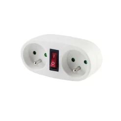 Chacon Biplite domino interrupteur 2x16A - blanc -