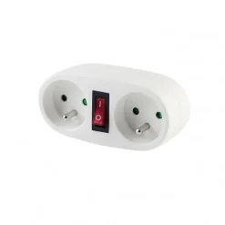 Chacon Biplite domino interrupteur 2x16A - blanc -