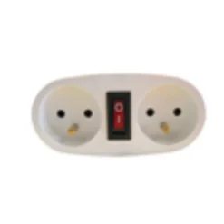 Chacon Biplite domino interrupteur 2x16A - blanc -