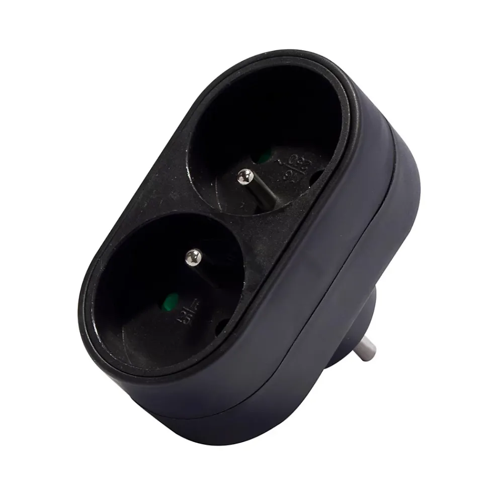 Chacon Transformateur, Convertisseur Et Chargeur Usb-Biplite domino 2x16A 3500W 250V - Noir -
