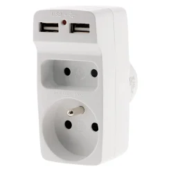 Zenitech Transformateur, Convertisseur Et Chargeur Usb-Biplite 2P 6A + 2P+T 16A + USB