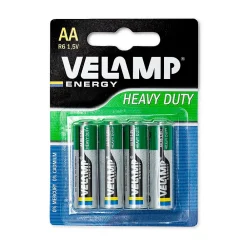 Velamp Pile Aa-Blister de 4 piles R6 AA saline