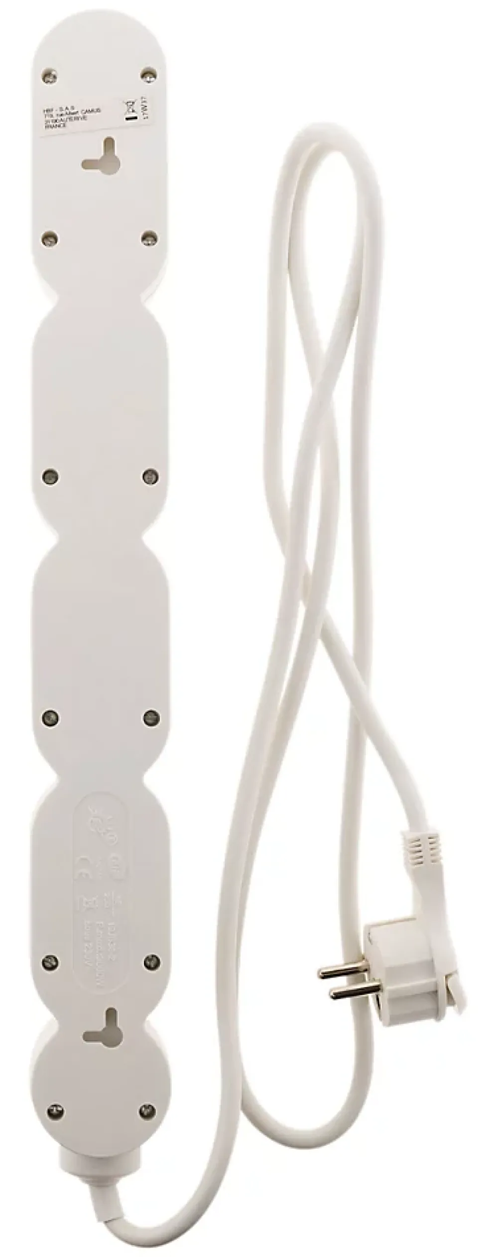 Zenitech Bloc Home 8 prises 16A 2P+T câble 1,5m - Blanc -