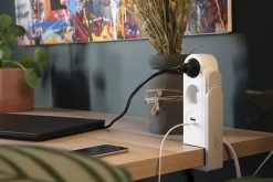 Zenitech Bloc multiprise Gekko 4 prises blanc - clipsable - Otio