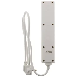 Zenitech Multiprise-Bloc multiprise 5 prises 2P+T 16A blanc -