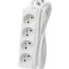 Chacon Bloc multiprise 4x16A 3500W câble 5m - blanc -