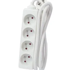 Chacon Bloc multiprise 4x16A 3500W câble 5m - blanc -