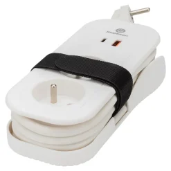 Jacobsen Bloc 2 prises avec terre + 2 USB blanc