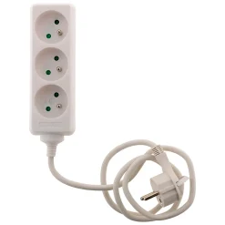 Zenitech Bloc 3 prises blanc 1m