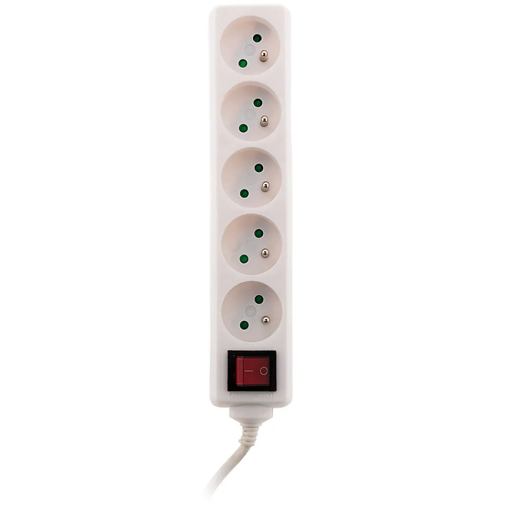 Zenitech Bloc 5 prises + interrupteur 1m
