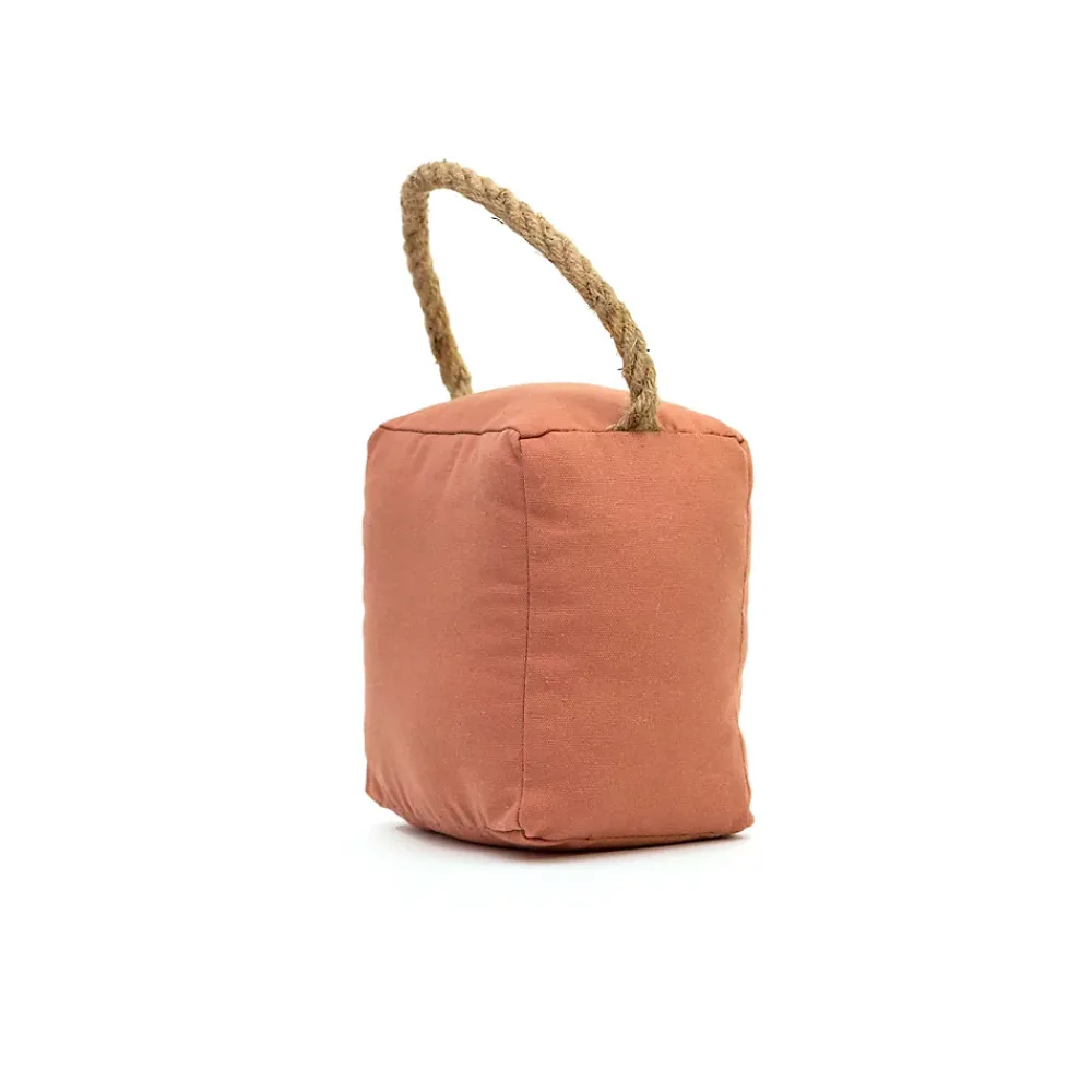 Arrêt De Porte-Bloque-porte Rei tissu terracota ⌀11x H.28 cm