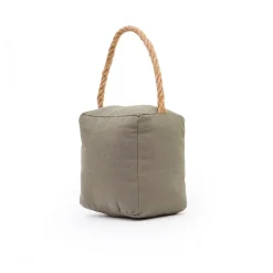 Arrêt De Porte-Bloque-porte Rei tissu vert kaki ⌀11x H. 28 cm