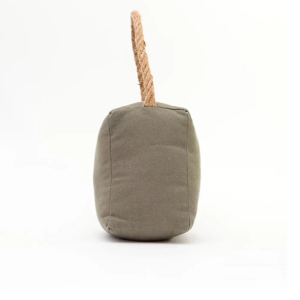 Arrêt De Porte-Bloque-porte Rei tissu vert kaki ⌀11x H. 28 cm