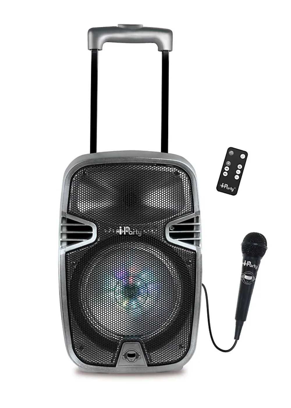 Lexibook Enceinte, Écouteur Et Casque-Bluetooth Karaoke avec roulettes, lumières et micro