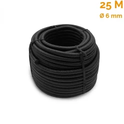 Linxor Sangle-Bobine, rouleau de tendeur élastique - 25 mètres x 6 mm - Noir -