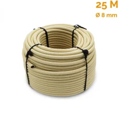 Linxor Bobine, rouleau de tendeur élastique - 25 mètres x 8 mm - Beige -