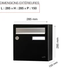 Renz Boite aux lettres Allure Compact noir 9005M