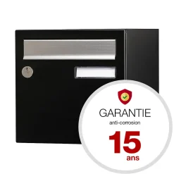 Renz Boîte Aux Lettres 1 Porte-Boite aux lettres Allure 1 porte noir 9005M