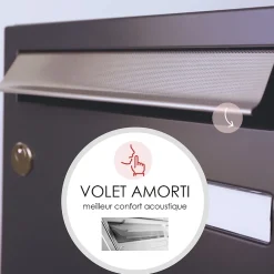 Renz Boîte Aux Lettres 1 Porte-Boite aux lettres Allure 1 porte noir 9005M