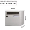Renz Boîte Aux Lettres 1 Porte-Boite aux lettres Allure 1 porte blanc 9016M